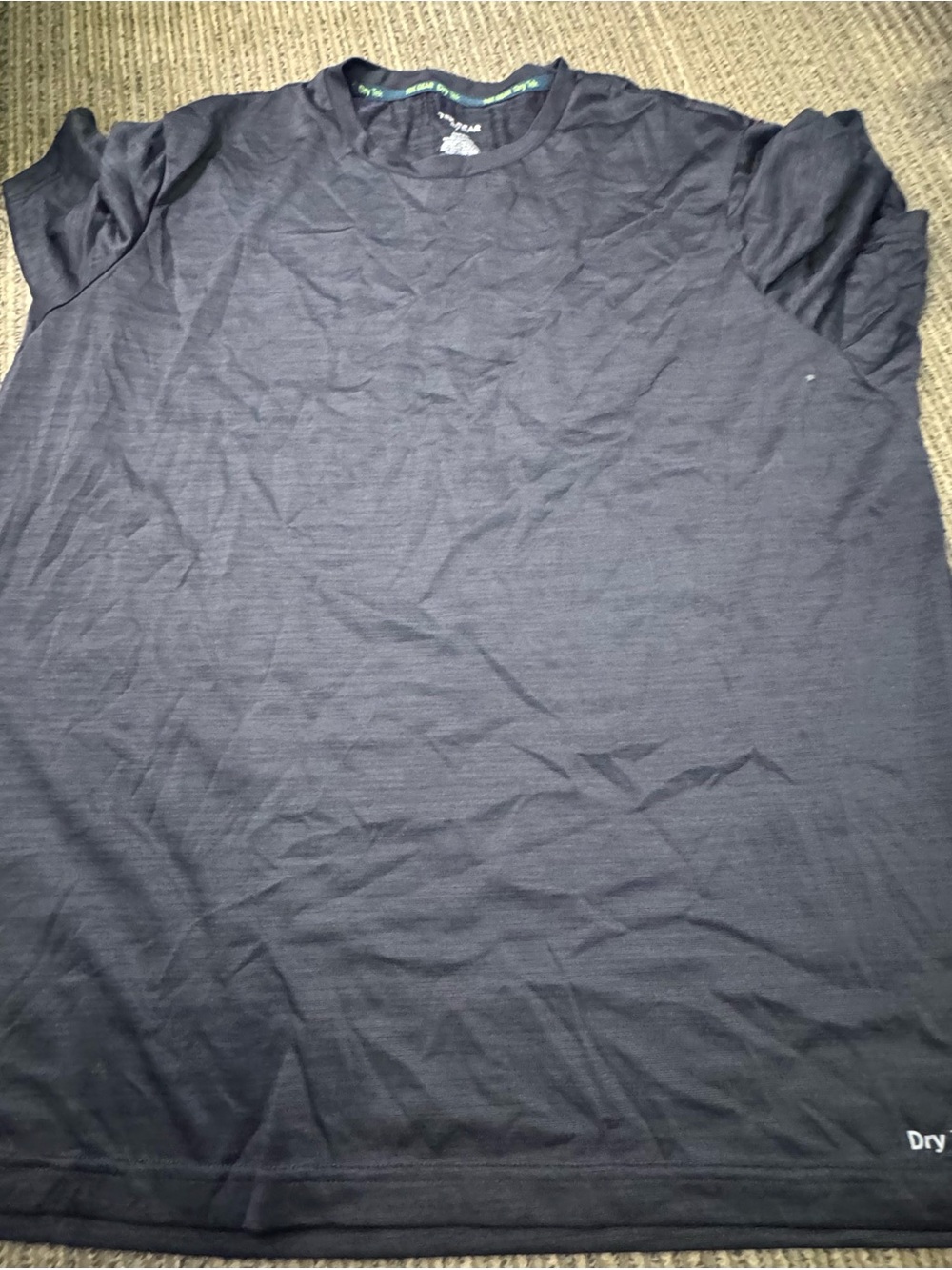tek gear Navy Blue Dry Tek Performance Tee with Lime Accent